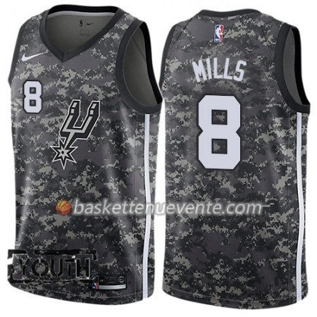 Maillot Basket San Antonio Spurs Patty Mills 8 Nike City Edition Noir Swingman - Enfant